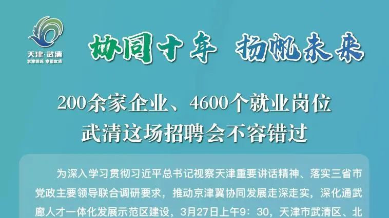 武清招聘网最新招工信息概览